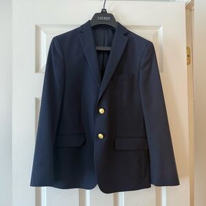 Boy’s 16R Ralph Lauren iconic navy blazer. Excellent condition.